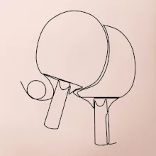 Pálky na stolní tenis jedním tahem