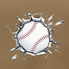 Baseball míč v triku