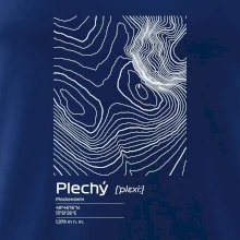 Plechý - vrstevnice v obdélníku