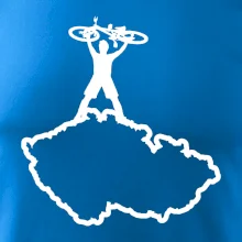 Mapa ČR - cyklista na prsou