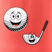 Parové triko - Golfová hůl a míček