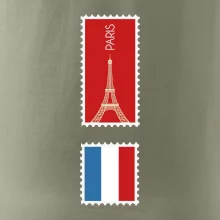 Paříž známka barevná