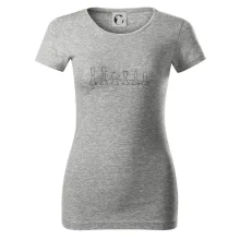 Šachové figurky v řadě - obrys