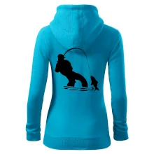 Rybář tahající rybu