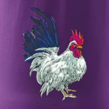 Kohout kreslený bílý