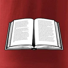 Kniha černobílá otevřená s textem