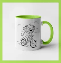 Lagotto romagnolo karikatura na kole černá