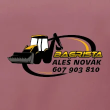 Bagrista v kruhu - vlastní nápis