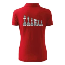 Šachové figurky v řadě - kreslené