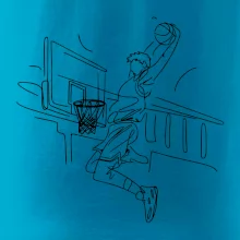 Basketbalista jedním tahem - výskok