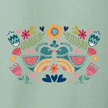 Folklor - dva barevní ptáčci