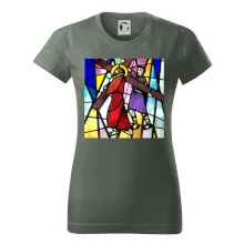 Vitráž - Ježíš a kříž