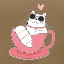 Hustá kočka v hrníčku