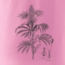 Konopí kytka černobílá