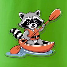 Mýval v kajaku kreslený