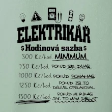 Elektrikář hodinová sazba Elektrikář hodinová sazba