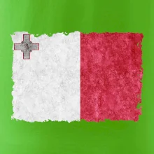 Vlajka Malta okousaná