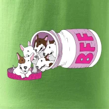 Bullterrier Friends Forever růžové (Pecka design)