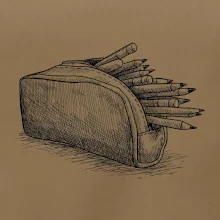 Školní penál kreslený