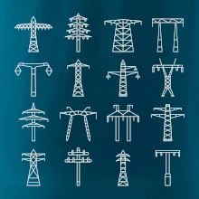 Typy stožárů vysokého napětí