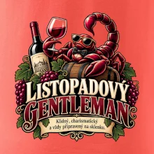Listopadový gentleman se sklenkou červeného vína
