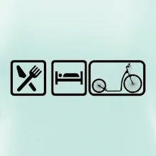 Eat sleep koloběžka velké a malé kolo