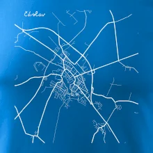 Černobílá mapa Čáslav