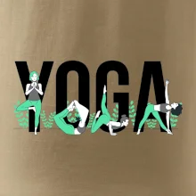 Yoga nápis barevný