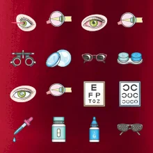 Oční lékař ikony