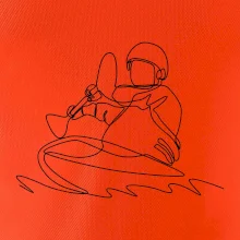 Kajak na vodě jedním tahem