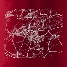 Černobílá mapa Kladno