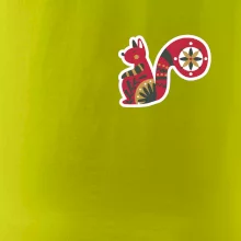 Folklor na prsu veverka