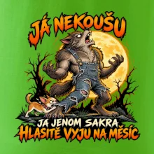 Vlkodlak s čivavou vyje na měsíc