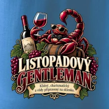 Listopadový gentleman se sklenkou červeného vína