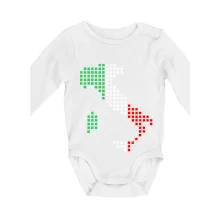 Itálie obrys vlajka