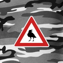 Dopravní značka - Pozor havran