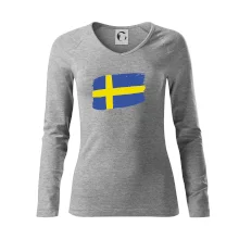 Švédsko vlajka štětkou