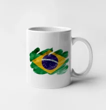 Brazílie vlajka vodové barvy Brazílie vlajka vodové barvy