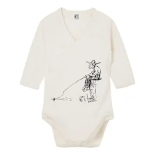 Kreslený rybář na pařezu