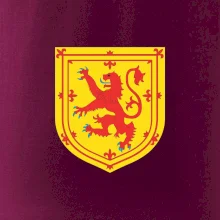 Skotský lev na hrudi