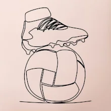 Fotbalový míč kopačka jedním tahem