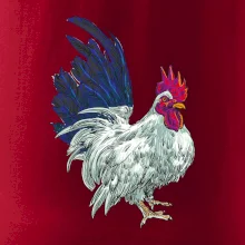 Kohout kreslený bílý