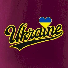 Ukraine - nápis černý