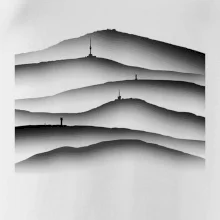 Stínované siluety Českých hor