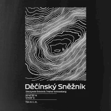 Děčínský Sněžník - vrstevnice v obdélníku