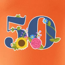 Květinové číslo kreslené - 50