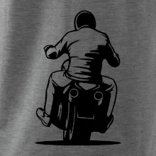 Motorkář na zádech - chopper