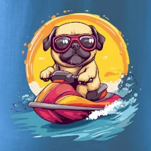 Mops na vodním skútru