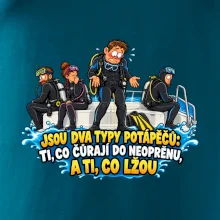 Dva typy potápěčů v neoprenu
