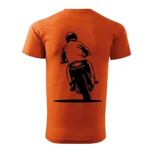 Motorkář na zádech - silnice